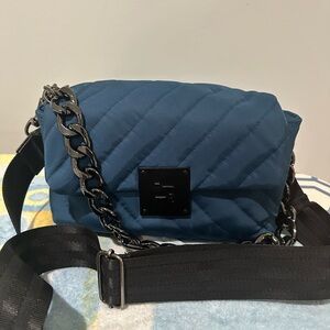 THINK ROYLN Navy Quilted Crossbody Bag